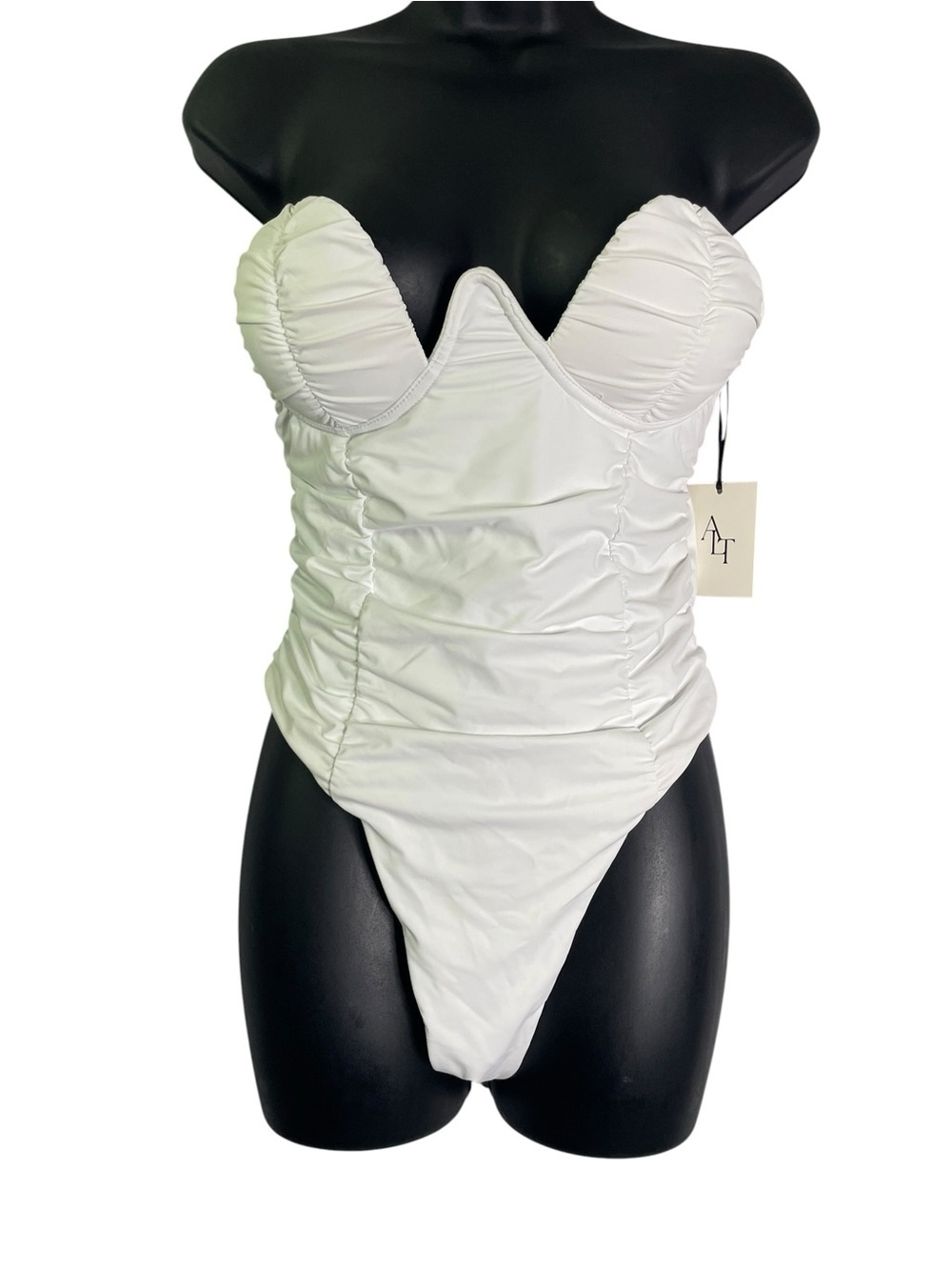 ALT Fleur One Piece - White Swimsuit New Large Bridal